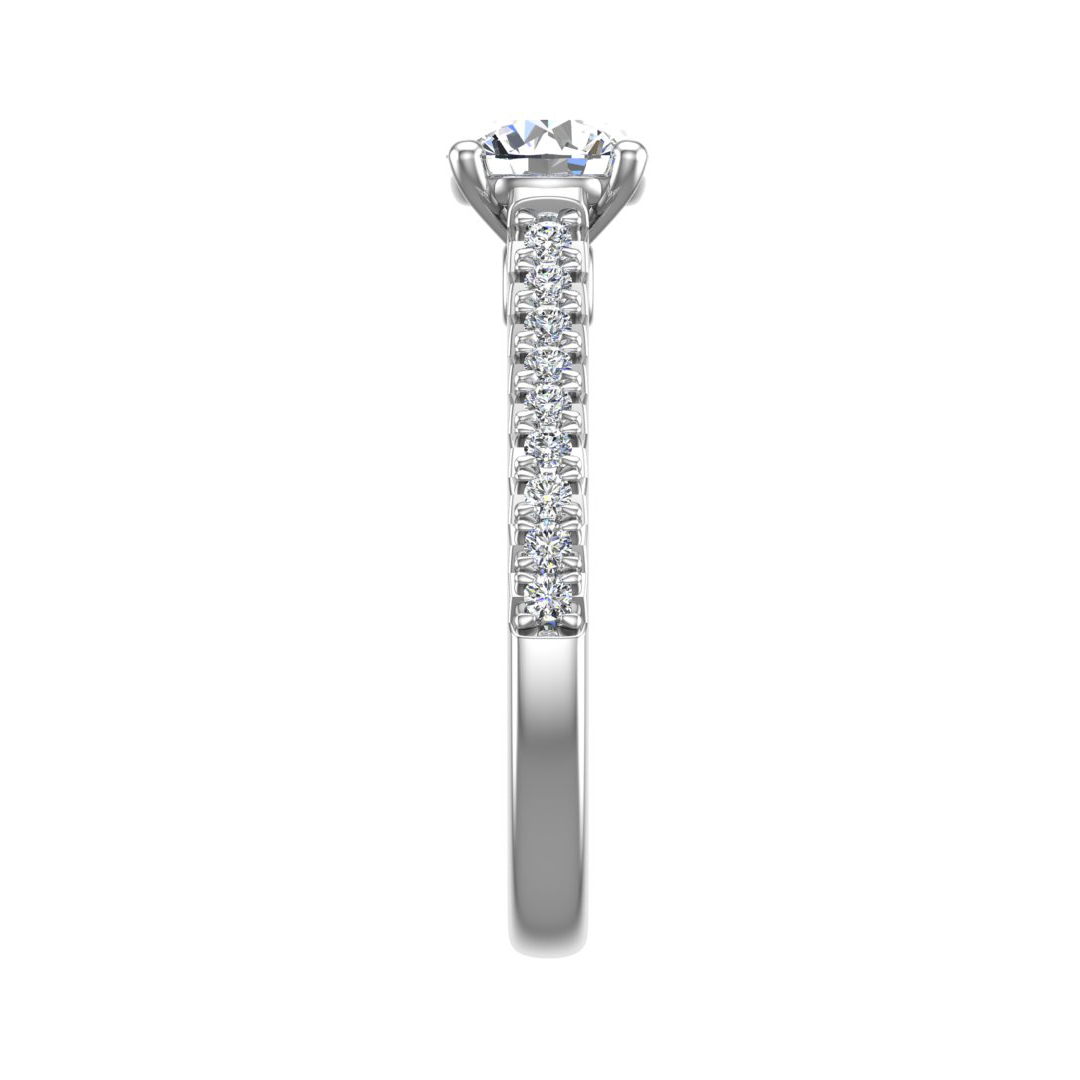 Gianna French Pave Cathedral Engagement Ring